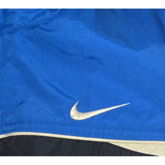 NIKE Full Zip Up Blue Black Reversible Windbreaker Jacket Boys Large Fleece Nylo - Picture 3 of 11